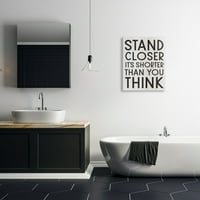 A Stupell Industries állvány közelebbi vicces fürdőszoba fa textúrájú szótervezés vászon fali művészet, Daphne Polselli