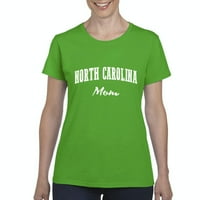 Normál unalmas-Női póló Rövid ujjú, akár női méret 3XL-North Carolina Mom