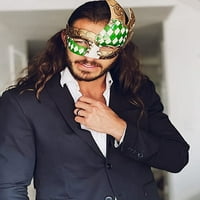 Férfi szüreti design prom mardi gras zenei kockás maszk maszk