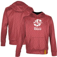 Férfi ProSphere Red Cal State Stanislaus Warriors női röplabda logó pulóver kapucnis pulóver