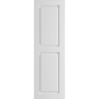 Ekena Millwork 12 W 75 H True Fit PVC Két egyenlő emelt panel redőny, befejezetlen