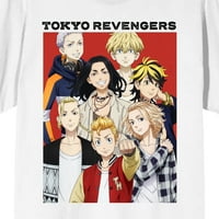 Tokyo Revengers Character Group Art Női fehér Rövid ujjú Legénység nyak póló-közepes