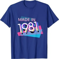A Retro 80-as évek stílusában készült fa 42. születésnapi év egyedi női póló