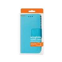 Reiko Flip állvány bőr pénztárca tok Motorola Moto E-Blue számára