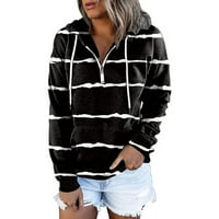 Női divat kapucnis pulóverek Női Túlméretezett Fekete XL