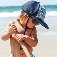 Lányok fiúk nap kalap, széles karimájú húzózsinór UV védelem gyors száraz nyári sapka a napi strandhoz