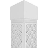 Ekena Millwork 8 W 8'h kézműves klasszikus négyzet alakú nem társított mozaik fretwork oszlop W Standard Capital &