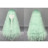 Egyedi alku az emberi haj parókák nőknek hölgy 28 Zöld göndör paróka paróka sapkával