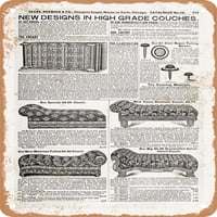 Fém jel-Sears Katalógus oldal reprodukció kanapékkal pg. - Vintage Rozsdás Megjelenés