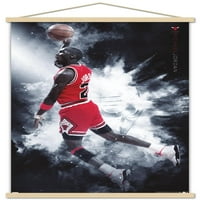 Michael Jordan-Burst fali poszter mágneses kerettel, 22.375 34