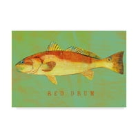 Védjegy Képzőművészet 'Red Drum' vászon művészete, John W. Golden