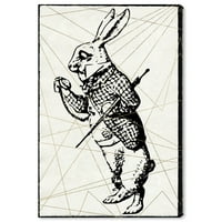 Wynwood Studio White Nyúl nyomtatott állati és rovarok vászon művészeti nyomtatás