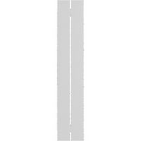 Ekena Millwork 1 4 W 49 H True Fit PVC Két tábla távolságra helyezett tábla-N-Batten redőnyök, fekete