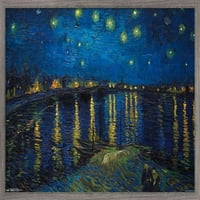 Csillagos éjszaka a Rhone felett Vincent Van Gogh fali poszter, 22.375 34