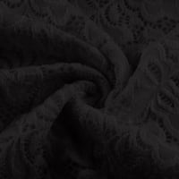 Női nyári felsők pulóver Hosszú ujjú v-nyakú nyomtatott blúz fekete 3XL