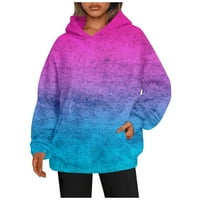 Fopp eladó Női Divat Napi sokoldalú alkalmi Crewneck pulóverek hosszú ujjú gradiens felső pulóverek Lila M