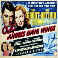 Csak Angyalok Szárnya Cary Grant Jean Arthur 1939. Film Poszter Masterprint