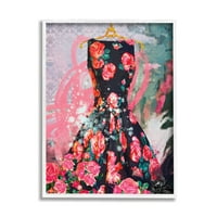 Stupell Industries glam rózsa ruha divat Bold Colged Háttér, 20, Porter Hastings tervezése