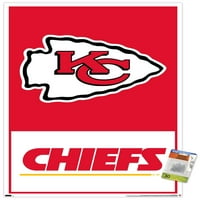Kansas City Chiefs-logó fali poszter Pushpins, 22.375 34