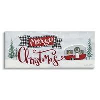 Stupell Industries Boldog Karácsonyt téli hangulat ünnepi havas Lakókocsi pótkocsi, 13, Sara Baker tervezése