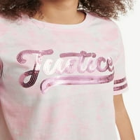Justice Girls flitter csík póló, Méretek XS-XLP