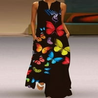 Alsol Lamesa Női ujjatlan Maxi hosszú ruha nyári strand Sundress Plus Size