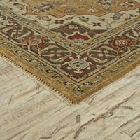 Alden hagyományos perzsa szőnyeg, mézes aranybarna piros, 8ft-6in 11ft-6in terület szőnyeg