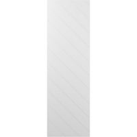 Ekena Millwork 18 W 34 H True Fit PVC átlós slat modern stílusú rögzített redőnyök, befejezetlen